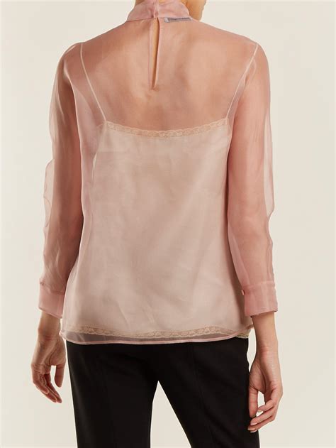 bluse prada gr 42|Linen blouse Prada Pink size 42 IT in Linen .